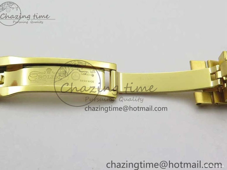 0516 Daydate 278288 31mm YG EWF Best Edition Green Malachite Dial on YG President Bracelet ETA SunProtective 2605